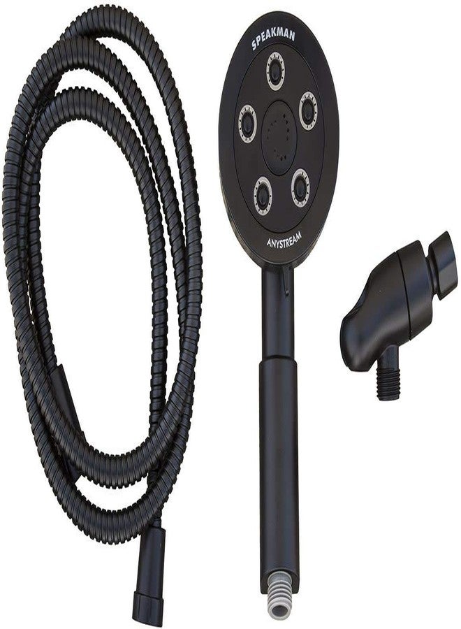 Speakman VS-3010-MB Neo Anystream Multi-Function Handheld Shower Head, 2.5 GPM, Matte Black - Image 2